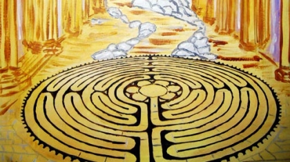 Sacred Path Card (c) Labyrinth Wisdom Cards by Tony Christie
